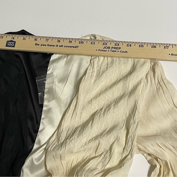 WOMEN MINI COLOR-BLOCK DRESS  CREPE SURPLICE NECK WRAP M - 4S13NNA WEILA DRESS - Picture 11 of 17